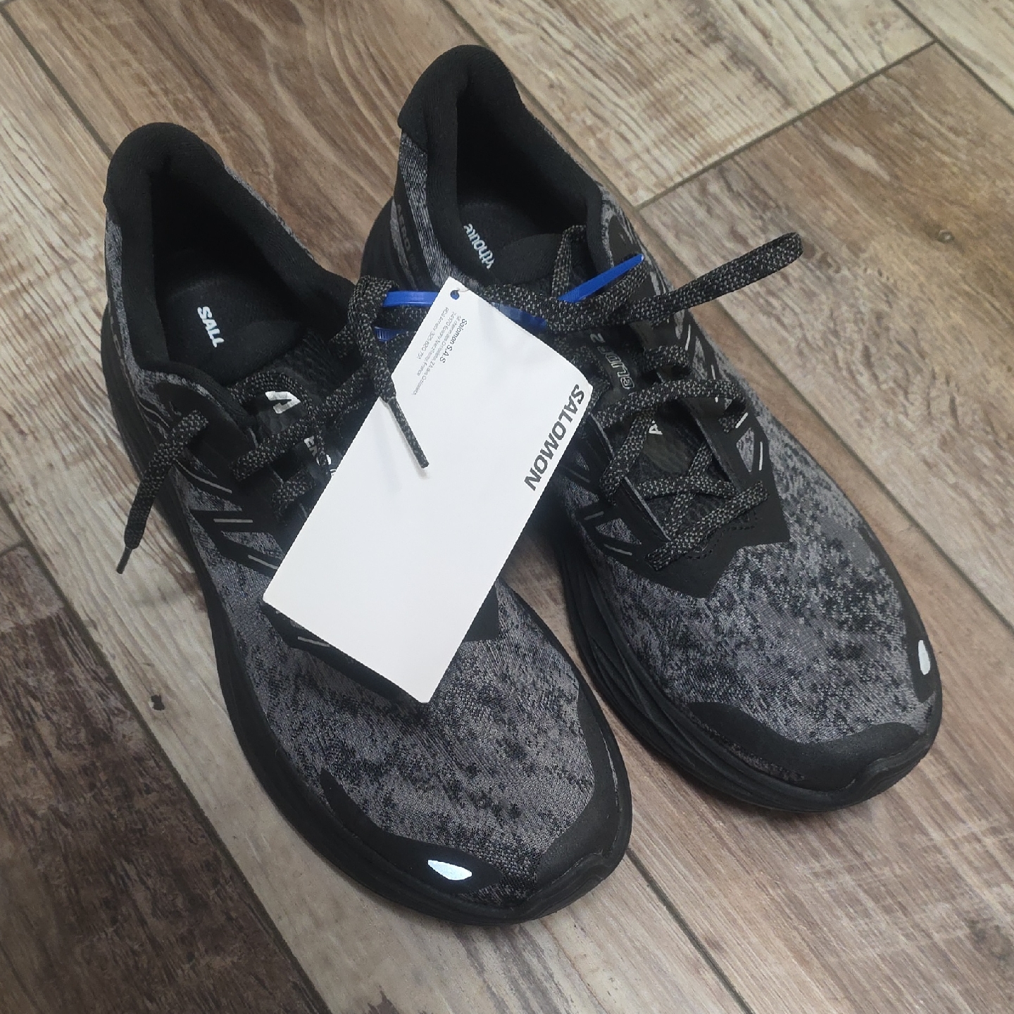 Nwt Men's Size 13 Salomon Aero Glide 2 Running Shoes In Color Phantom Black